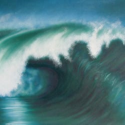 Die Welle auf Leinwand 40×30cm