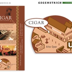 Vektorgrafik und Flyer für das „Cigar“, Frankfurt