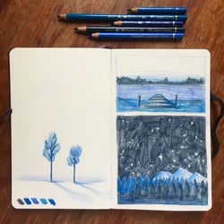 Blaue Studie
