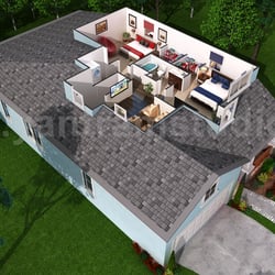 3D-Grundriss für den zweiten Grundriss