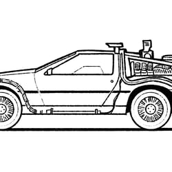 DeLorian Time Machine Sketch