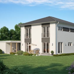 Visualisierung eines Einfamilienhauses für Firma „Hanlo-Haus“