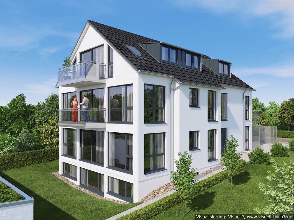 Architekturvisualisierung von einem Mehrfamilienhaus in Ostfildern-Ruit