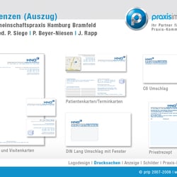 Geschäftsausstattung für Hals-Nasen-Ohrenpraxis