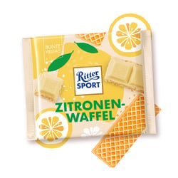 Top 100g Zitronenwaffel.Sommersorten 2019 Illustrationen für Ritter Sport in Zusammenarbeit mit Klis Design