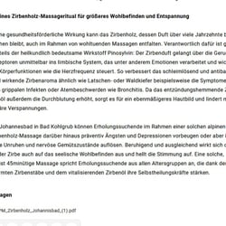 Zirbenholz für die Gesundheit