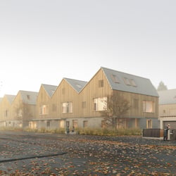 Mehr Realität mit Nebel: Außenvisualisierung einer offen angelegten Wohnanlage