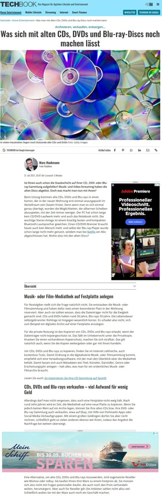 Online-Text zu einem Verbraucherthema für Techbook.de (Axel Springer Verlag)