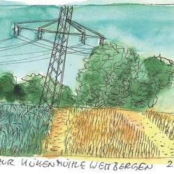 Natur und Technik / Liner / Aquarell