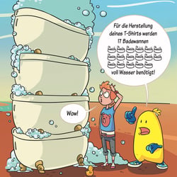 Illustration des Kinderbüchleins „trendy und das Lieblingsshirt“