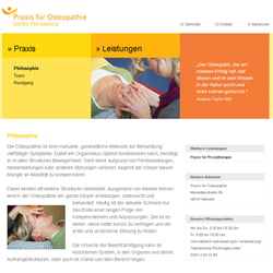 Webseite für die Praxis für Osteopathie von Dörthe Pferdekamp