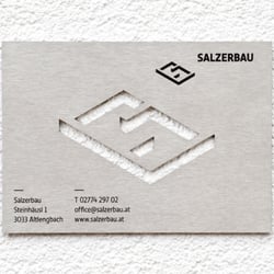 Salzerbau Aluschild