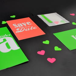 Hochzeits-Papeterie | neon | pink & grün