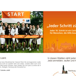 Webdesign für die Catania Benefitsläufe