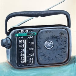 Radio, für inktober 2020, Gouache