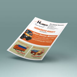 Flyer / Faltblatt – Winterdienstaktion für die Firma Unimog Huber
