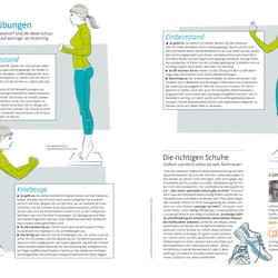 Besser laufen, Layout und Illustrationen für healthy living