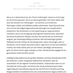 Moderner Liberalismus – Wie kann die Freiheit der Zukunft aussehen?