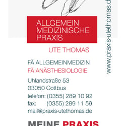 Anzeige für die Eröffnung der neuen Praxis in Cottbus