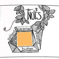 three nuts peanut butter label
