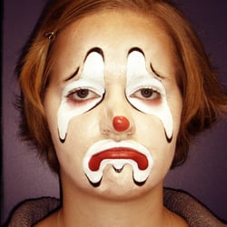 Clown traurig