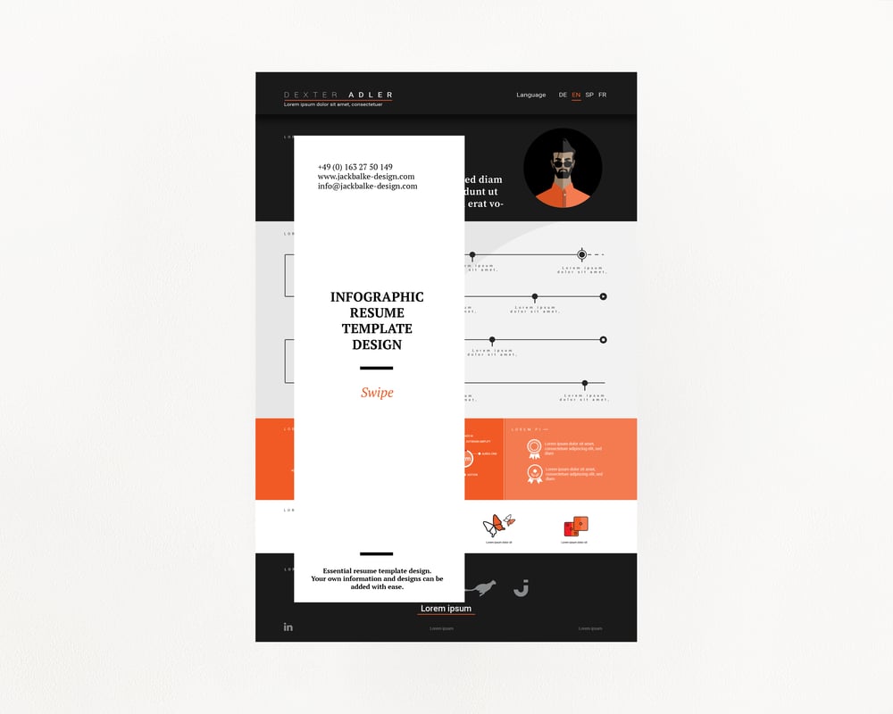 Infographic Resume/ Infografik-Lebenslauf