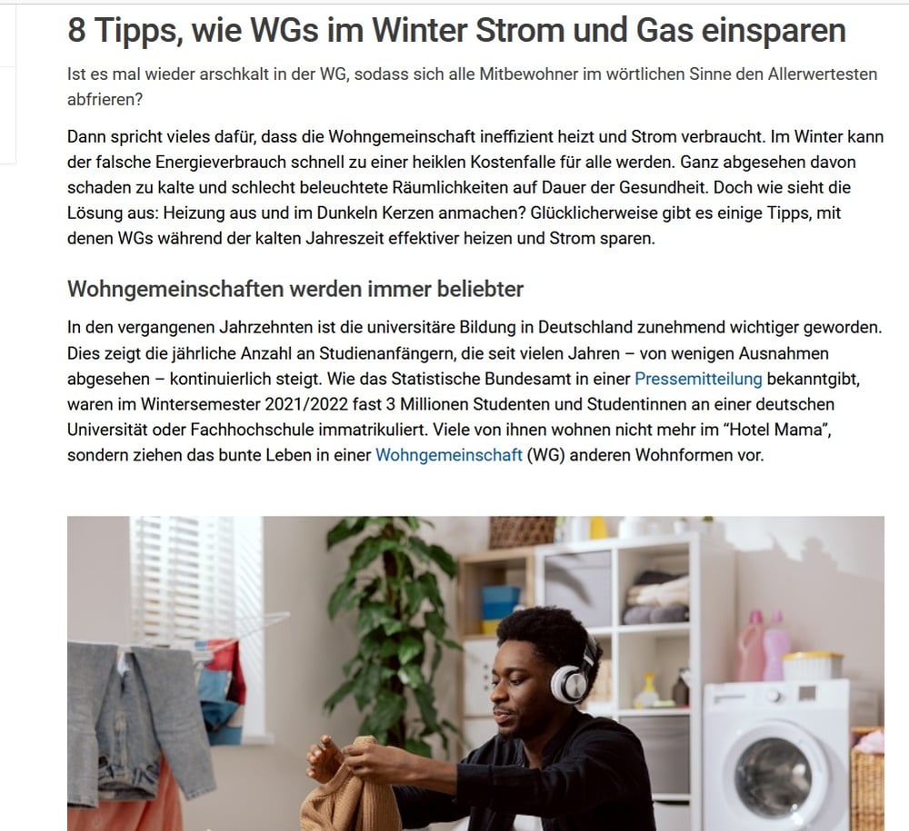 Tipps für WGs
