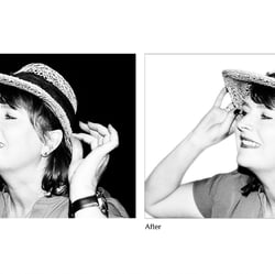 Before-after photo editing example