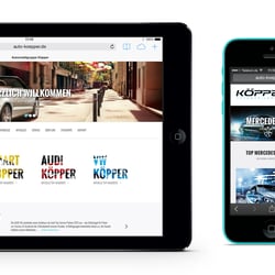 Website für die Köpper Automobilgruppe im Responsive Design
