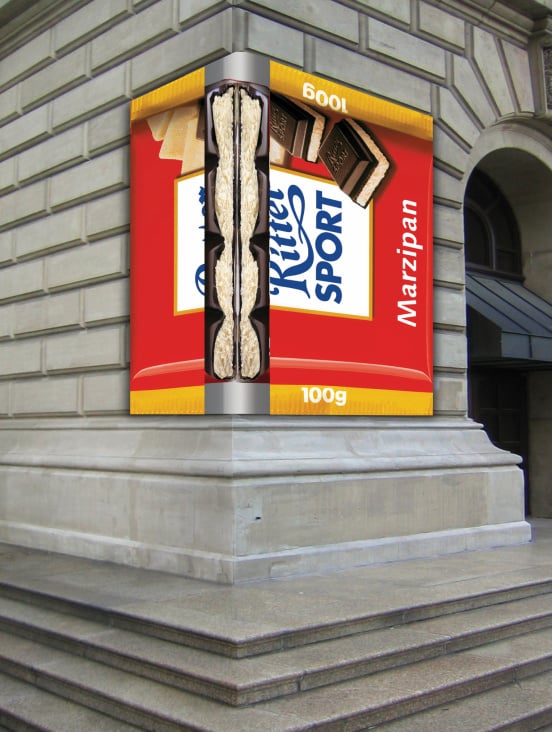 Eckplakat für Ritter Sport