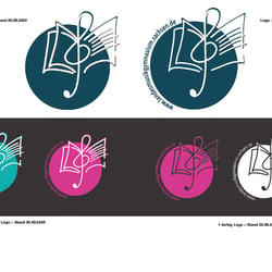 Redesign Logo Landesmusikgymnasium für Musik Dresden _ neue Farbevarianten