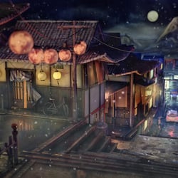 Mountain Village in Winter