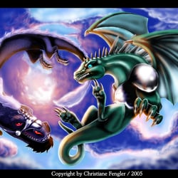 Kämpferische Drachen