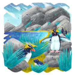 Bedrohte Tierarten – Illustration Series – Mosley Penguin