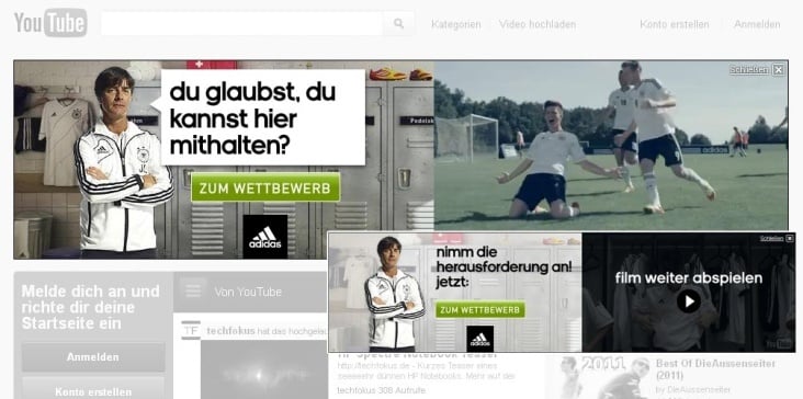 adidas – youtube Musthead Banner