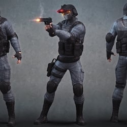 SciFi Sniper wireframe