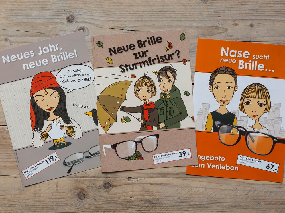 Gestaltung und Illustration eine Flyer-Serie