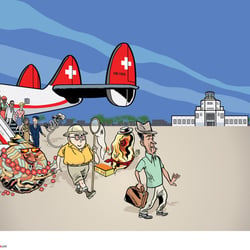 Illustration in Punkt Wirtschaftsmagazin von Ian David Marsden
