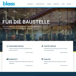 Webdesign für das Unternehmen Blaas OHG