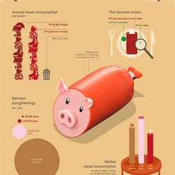 Infografik Poster Fleischkonsum