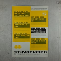 Plakatserie «Stilvorlagen», Siebdruck
