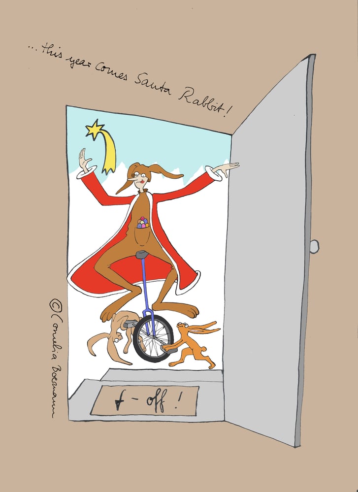 Santa 2017 (Tusche in Photoshop koloriert)