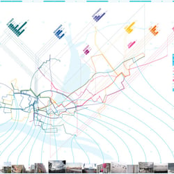 Eine Infografik, die die Wege markiert, die ich in Hamburg 2011 gelaufen bin.