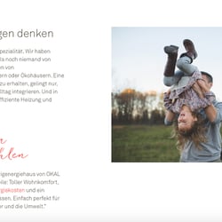 OKAL – Website Relaunch – Beispielseite