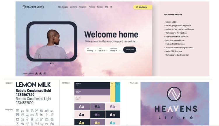 Branddesign & Webdesign | Heavens Coworking and Living