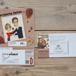 Rückseite eines Flyers