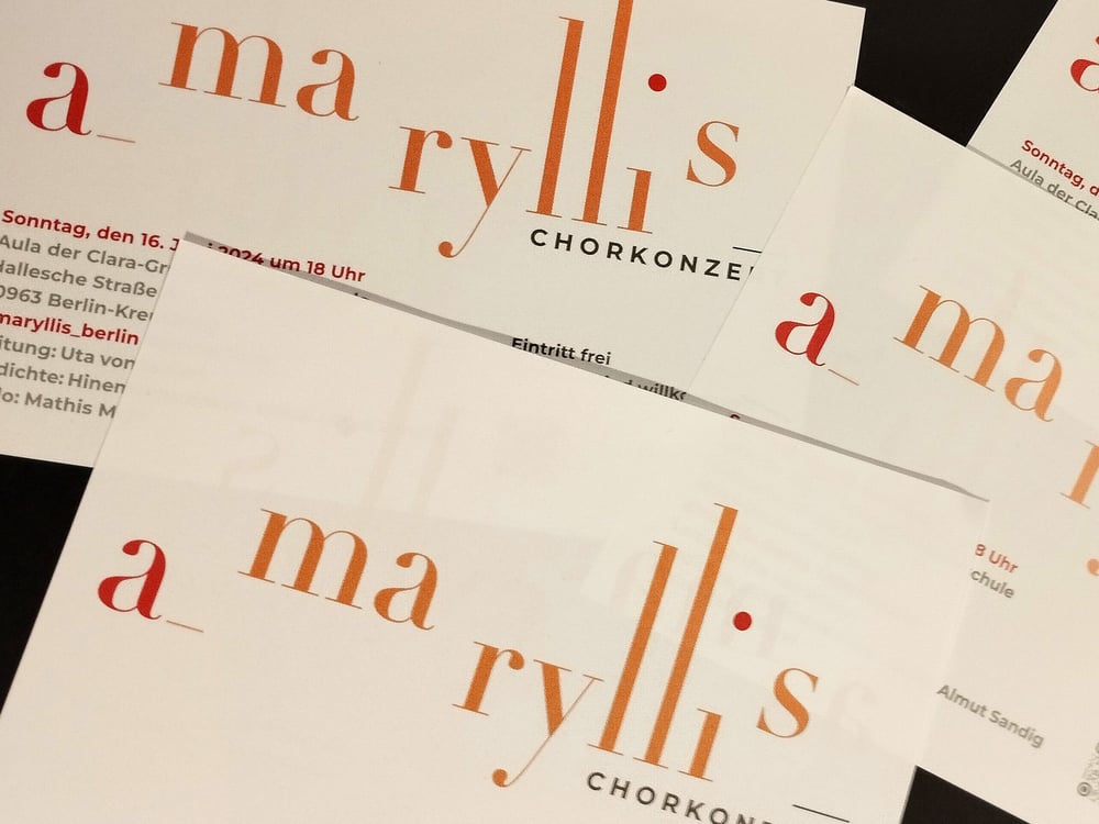 Einladung zum »amaryllis« Chorkonzert