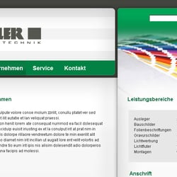 Adler Werbetechnik – Relaunch | Screendesign, CMS