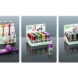 DS Produkte. Etiketten + Display-Design.
