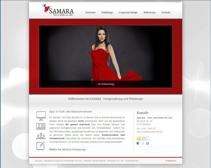 Samara – Text und Web mit Stil – Homepage